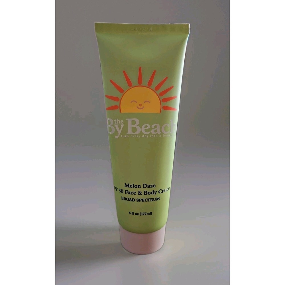 By The Beach Melon Daze SPF 30 Face Body Cream 6oz Broad Spectrum New Sealed